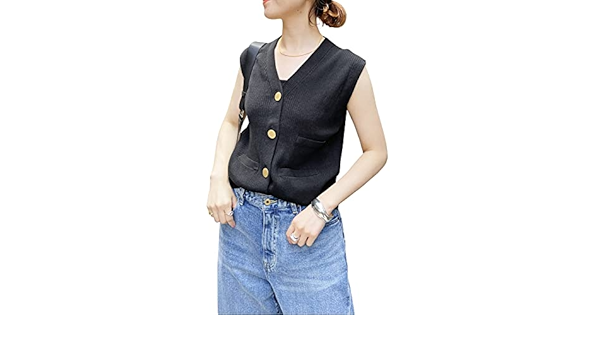 Amazon | [スピック アンド スパン] 麻コットンリブベスト フリー